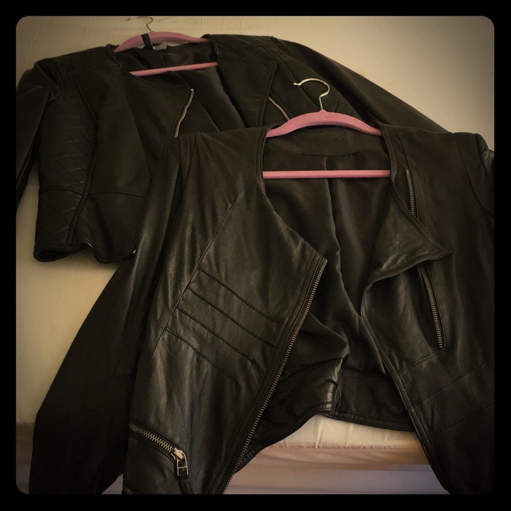 Black leather jackets